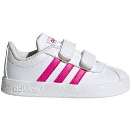 Shoes for children adidas Vl Court 2.0 Cmf white and pink EG3890