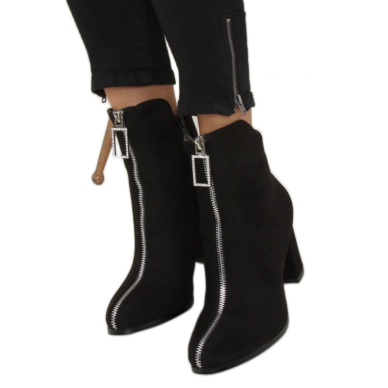 Black high-heeled boots 0-320 Black