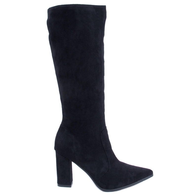 BM Black low-heeled boots 3682 Black