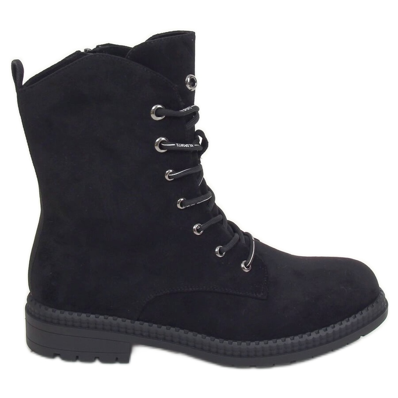 Black lace-up workers J320 Black