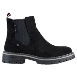 J. Star Comfortable Suede Boots black