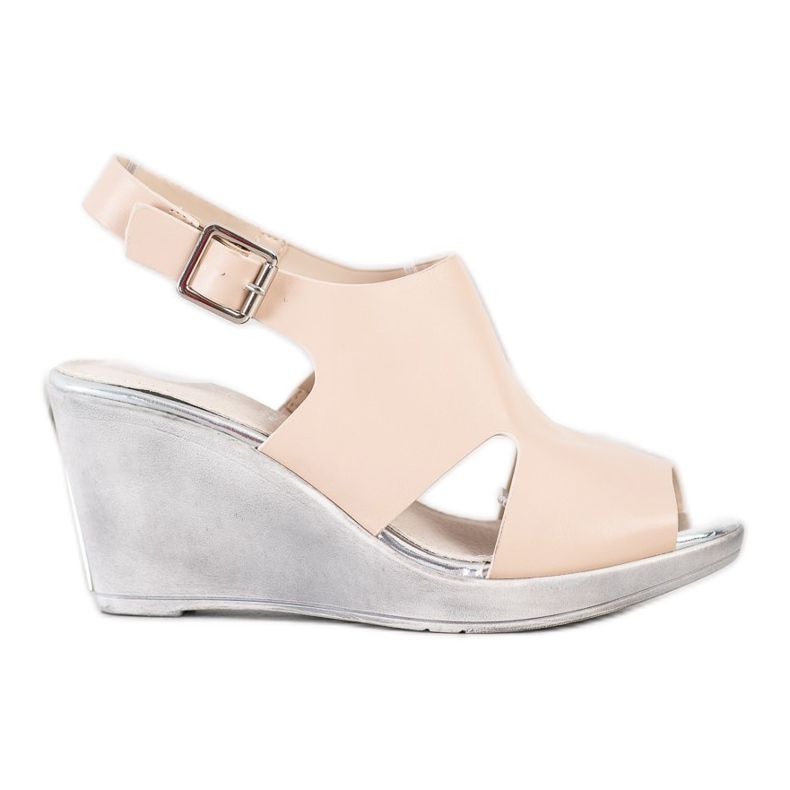 SHELOVET Wedge Sandals beige