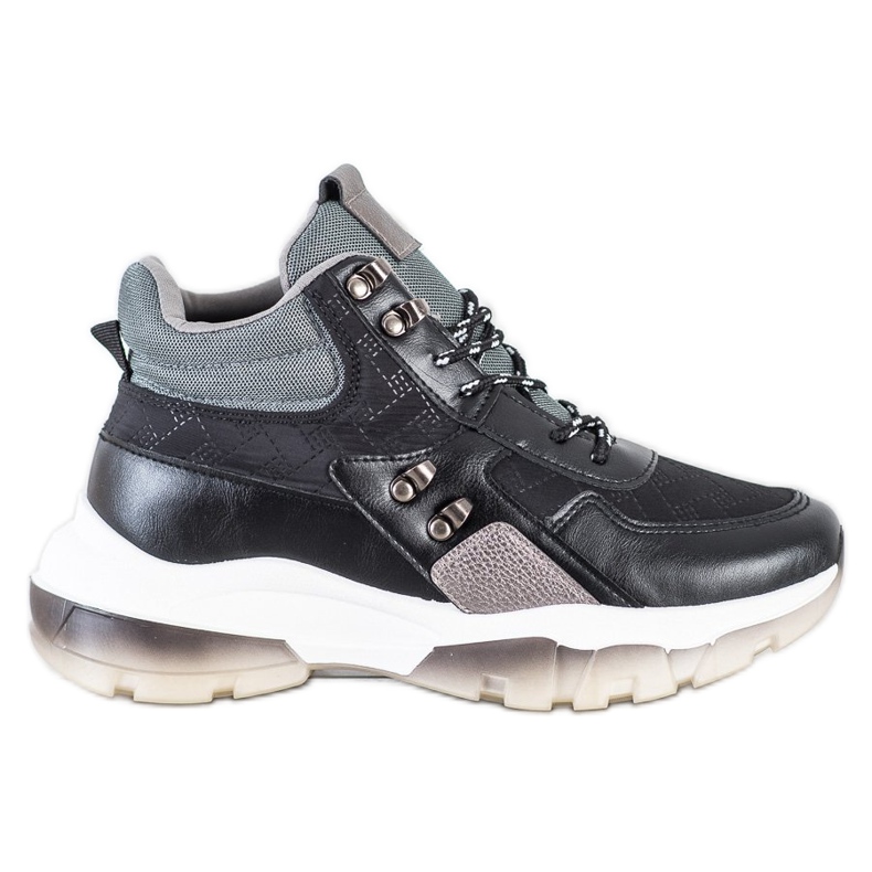 SHELOVET Black Fashion Sneakers multicolored