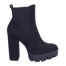 Black Boots on the platform Jodhpur boots DA30P Black Black Boots on the platform Jodhpur boots DA30P Black
