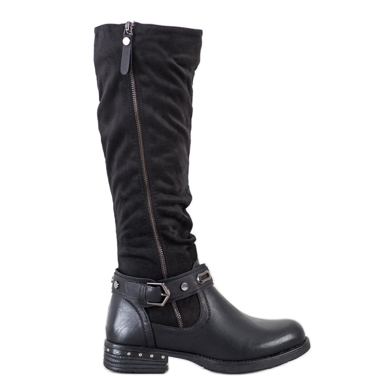 SHELOVET Boots With Decorative Belt black