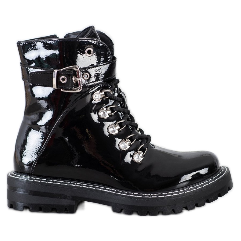 SDS Fashionable Lacquered Trappers black