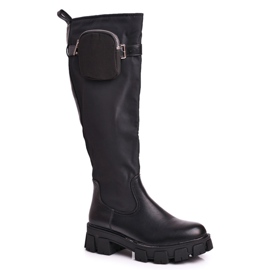 SEA Black Remy women's boots with a kidney