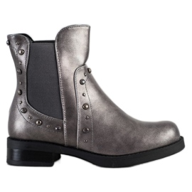 Bestelle Slip-on boots with jets brown silver