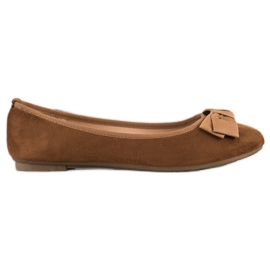 Clowse Stylish Ballerinas With A Bow brown