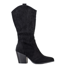 SDS Stylish cowboy boots black