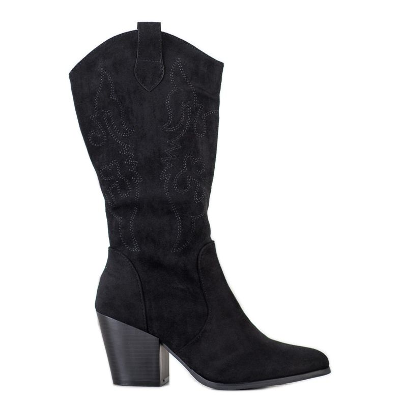 SDS Stylish cowboy boots black