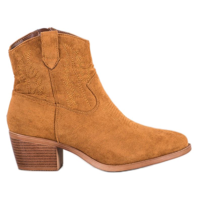 Cm Paris Stylish Suede Cowboy Boots brown Cm Paris Stylish Suede Cowboy Boots brown