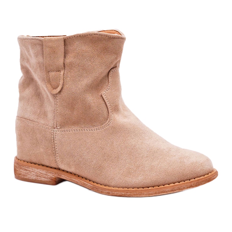 MSMG Women's Ankle Boots Beige Ellen