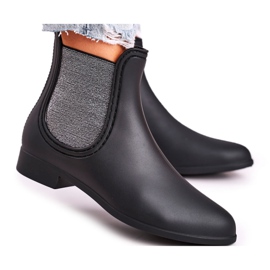SEA Women's Matt Black Wellies Silver Answear