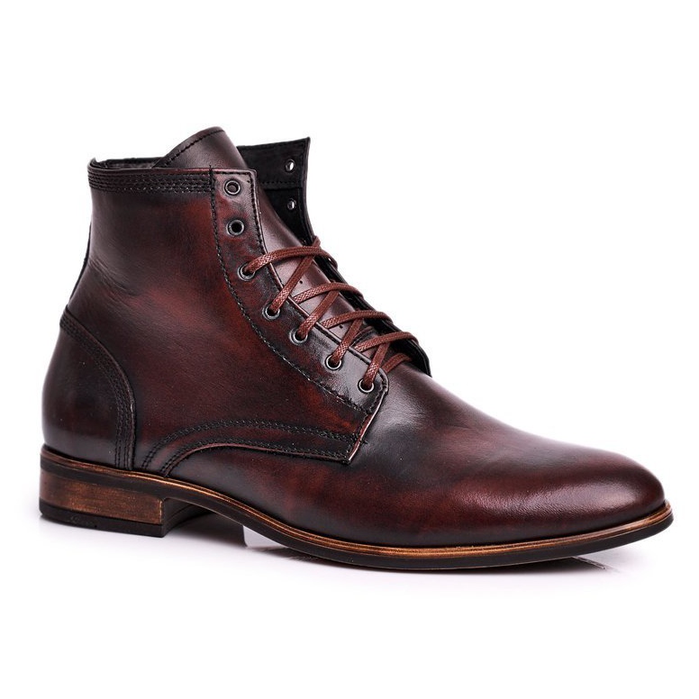 KENT Men's boots with brown leather boots Bruno