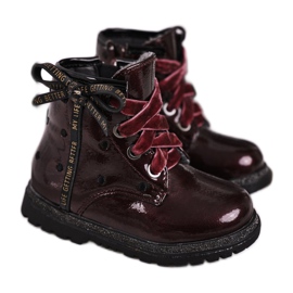 EVE Maroon lacquered boots Essie