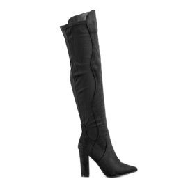 Sweet Shoes High Boots In Spitz black