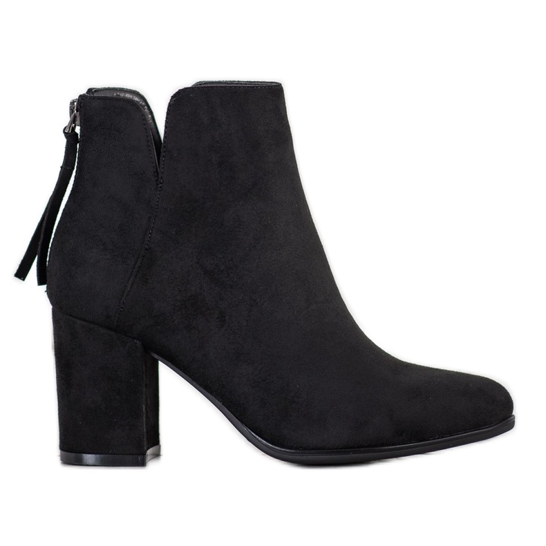 Queentina Fashionable boots on the post black