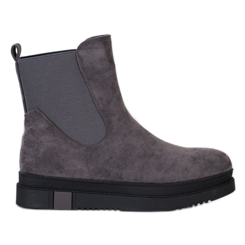 Gogo Slip-on Boots On The Platform grey