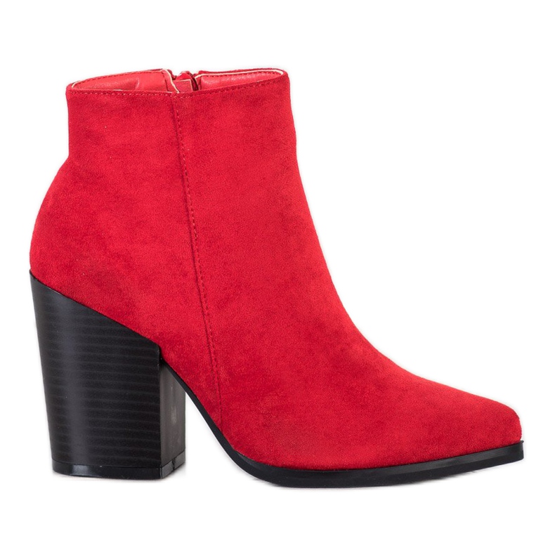 Super Me Red Booties On A Wide Post