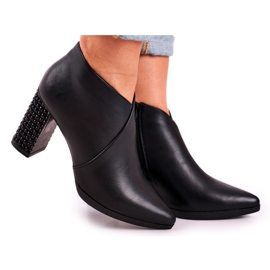 Women's boots on the post Sergio Leone black BT497 Women's boots on the post Sergio Leone black BT497