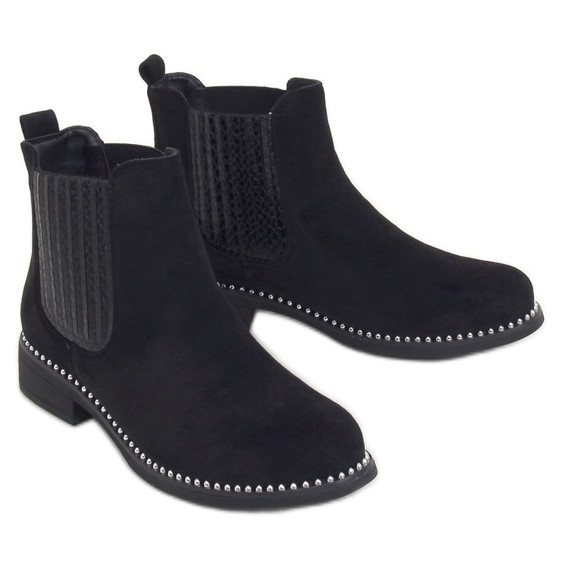 Black Chelsea boots, suede black HQ231 Black