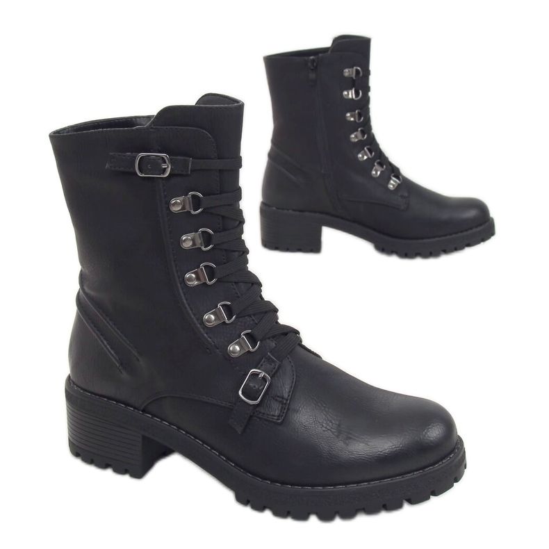 Black military boots 361 Black