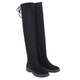 Black musketeer boots 8375-PG Black