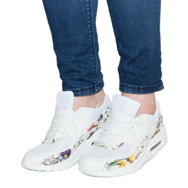 Sports sneakers Flowers R-29 White