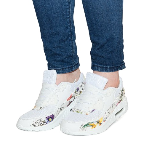 Sports sneakers Flowers R-29 White