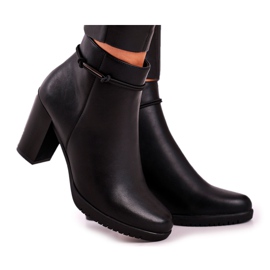 Warm Boots On Heel Sergio Leone Black BT306
