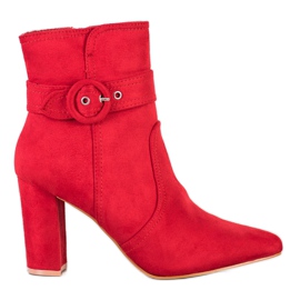 Laura Mode Red Elegant Boots In Spitz