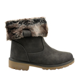 Gray women's insulated boots from Giserelle grey