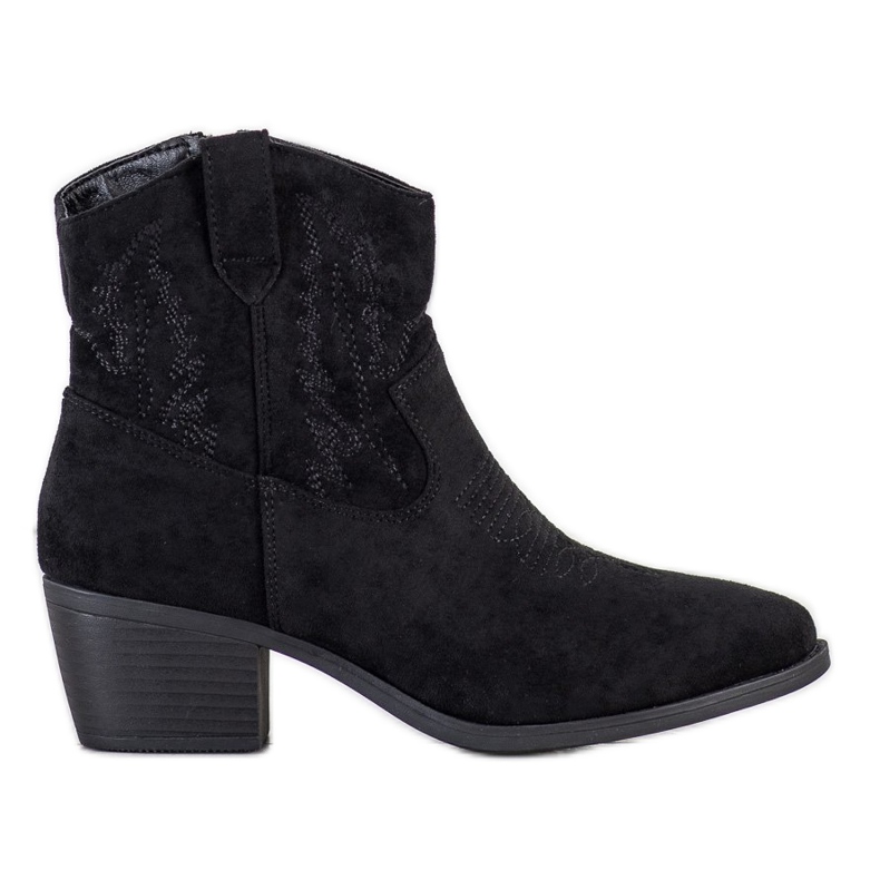 Cm Paris Stylish Suede Cowboy Boots black