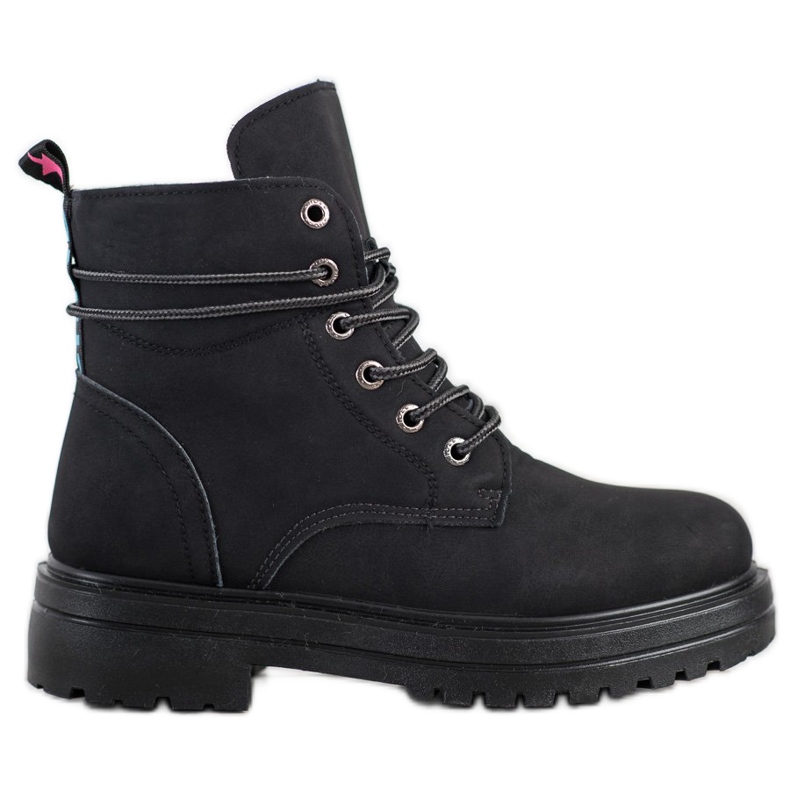 SHELOVET Black Trappers With Eco Leather SHELOVET Black Trappers With Eco Leather