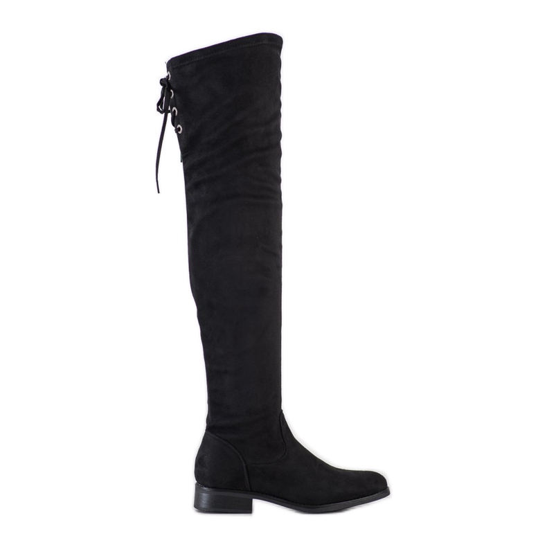 Lovit Over-the-knee boots with a wide upper black