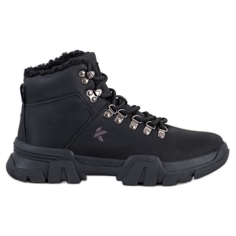 Kylie Black Trappers With Sheepskin