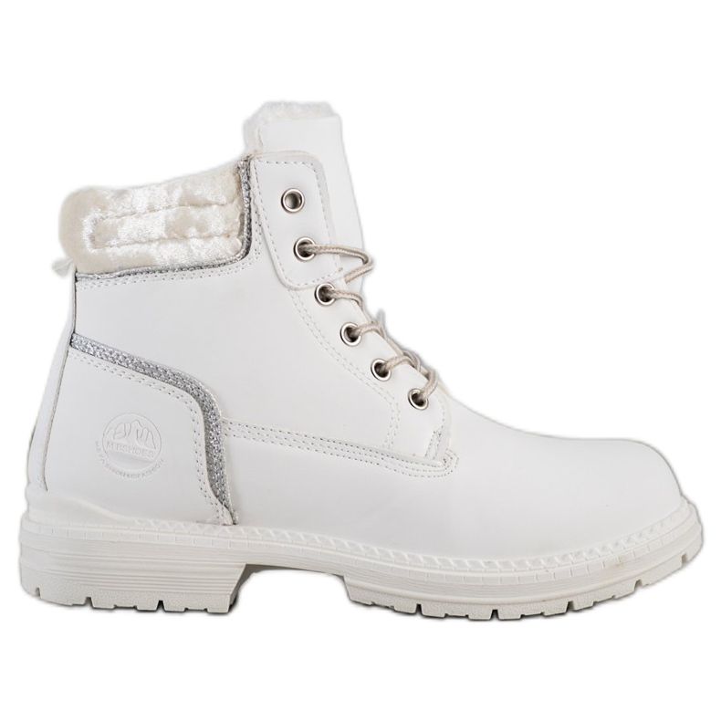 SHELOVET Hiking Boots With Velor Uppers white silver SHELOVET Hiking Boots With Velor Uppers white silver