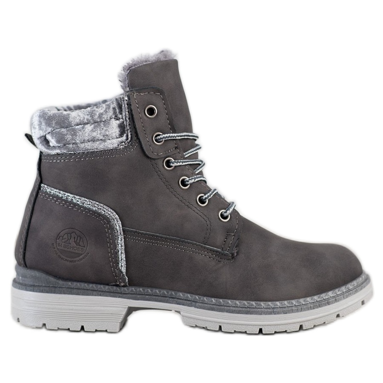 SHELOVET Hiking Boots With Velor Uppers silver grey SHELOVET Hiking Boots With Velor Uppers silver grey