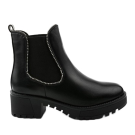 Black boots on the Torwarine eco-leather platform Black boots on the Torwarine eco-leather platform