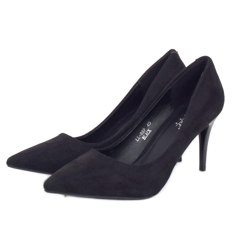 Black high heels on a comfortable heel LL-88p Black