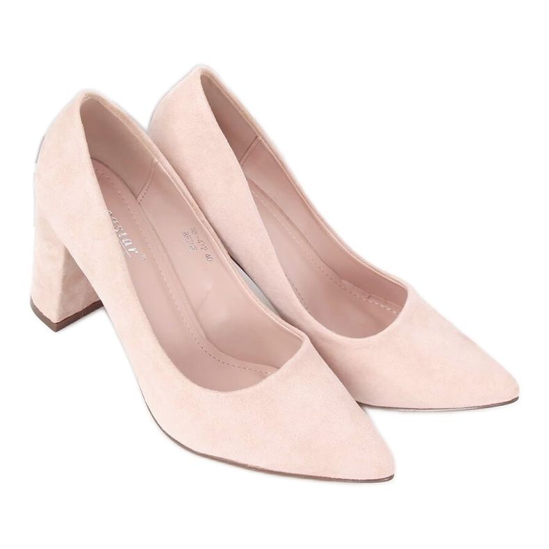 Pumps on the beige post NF-47P Beige