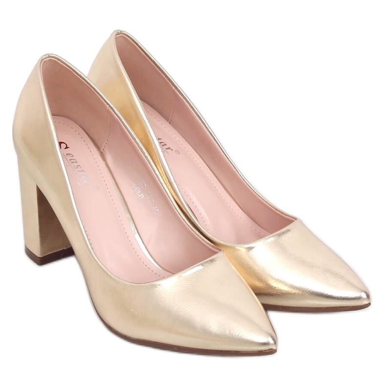 Pumps on the gold post NF-65P Gold golden