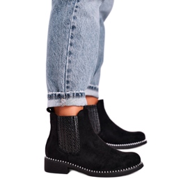 Women's Booties Jodhpur boots Suede Black Meagan Women's Booties Jodhpur boots Suede Black Meagan