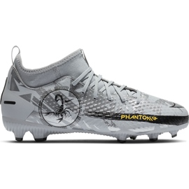 Nike Phantom Gt Scorpion Academy Dynamic Fit FG / MG Junior DA2287 001 football shoes silver/grey grey