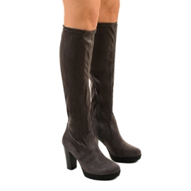 Gray boots in eco-suede from Enmirgton grey