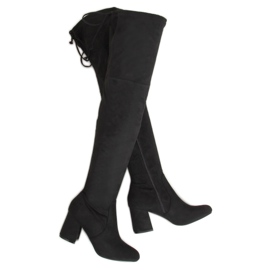 Black high-heeled boots 2C1X1809-27 Black