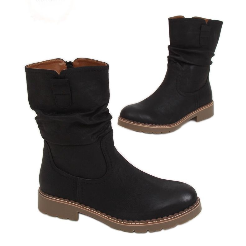 Black Women's black boots 6981 Black