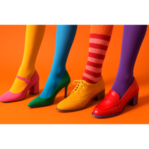 Colorful tights and socks - a guide of stylish connection with footwear