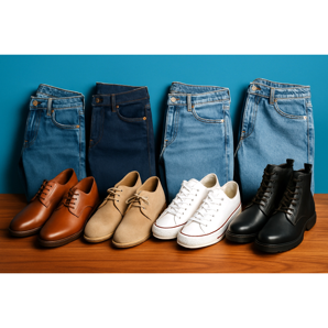 Men's shoes with jeans - how to choose shoes for different cuts of denim